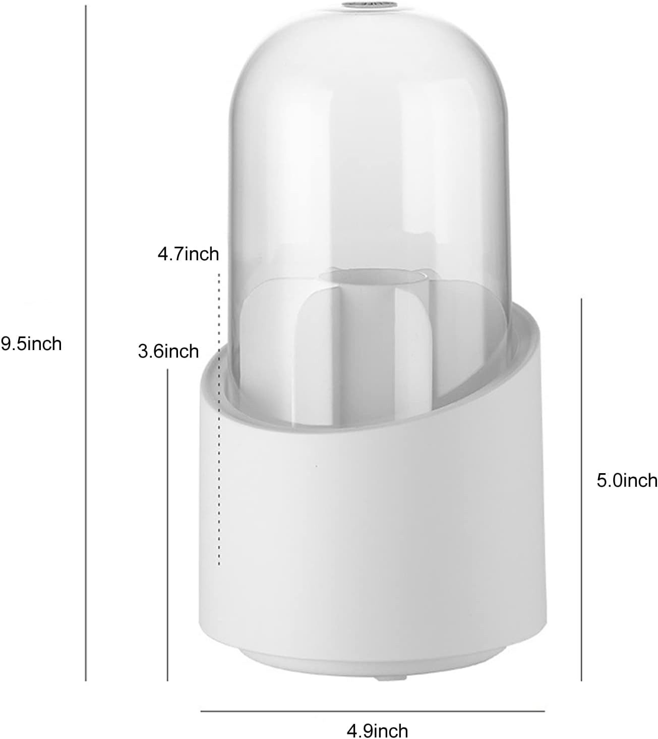 360° Rotating Makeup Brush Storage Box | Desktop Cosmetic Organizer for Brushes, Lipsticks, Eyebrow Pencils & Beauty Tools preview 4