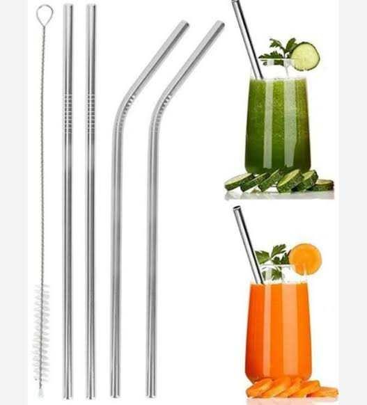 5 PCs Steel Straws preview 3