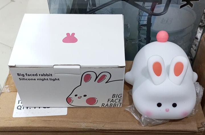 Cute Rabbit Silicone Lamp Soft Touch Night Light For Kids And Home Decor preview 3
