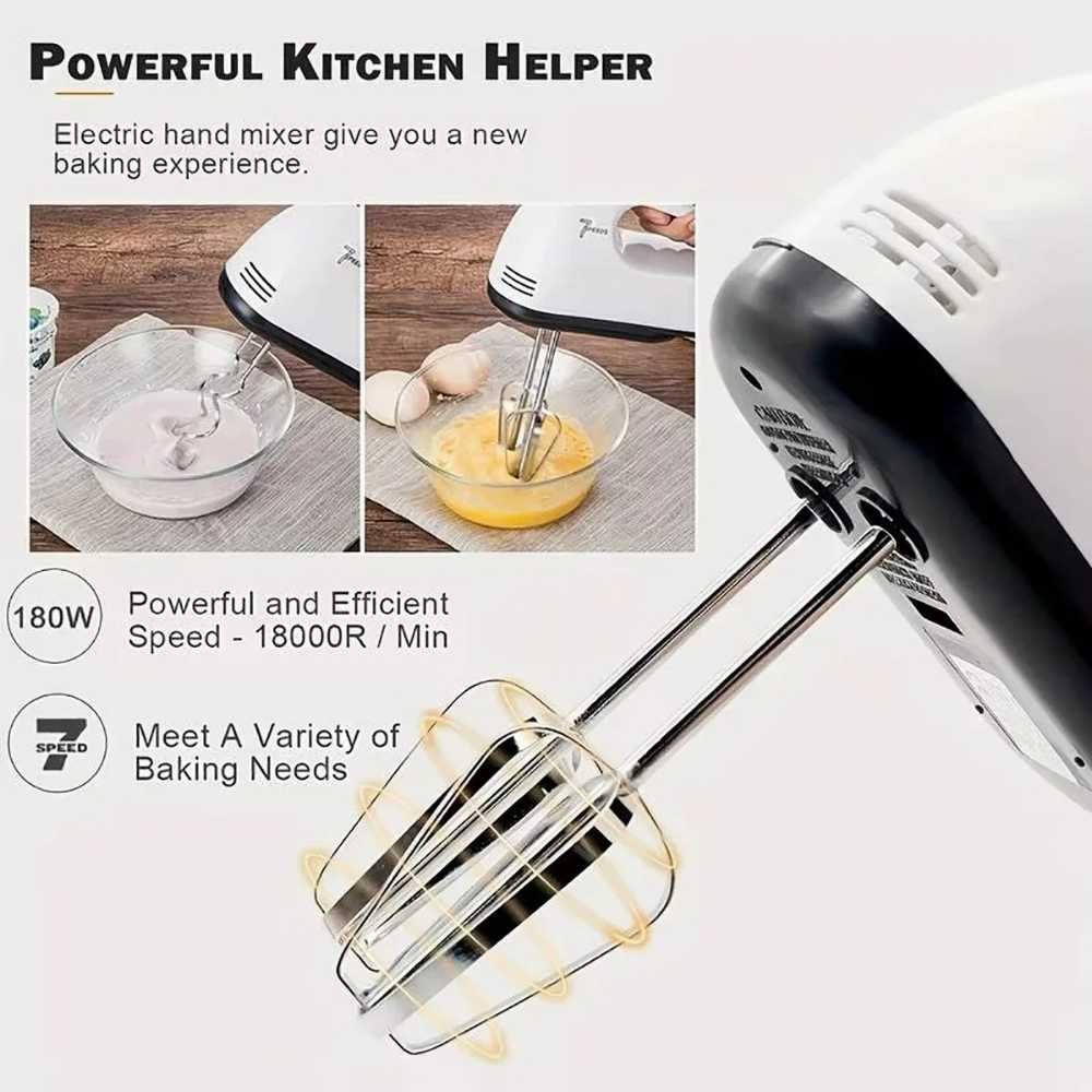 Handheld Electric Egg Beater Mini Automatic Mixer for Egg White And Cream with EU/US Plug Household Kitchen Tool preview 3