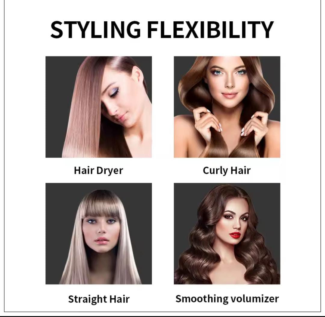 One Step Hair Dryer And Styler Hot Air Brush With Extra Hair Tool Set – Professional Volumizer, Straightener, Curler, And Dryer In One preview 2