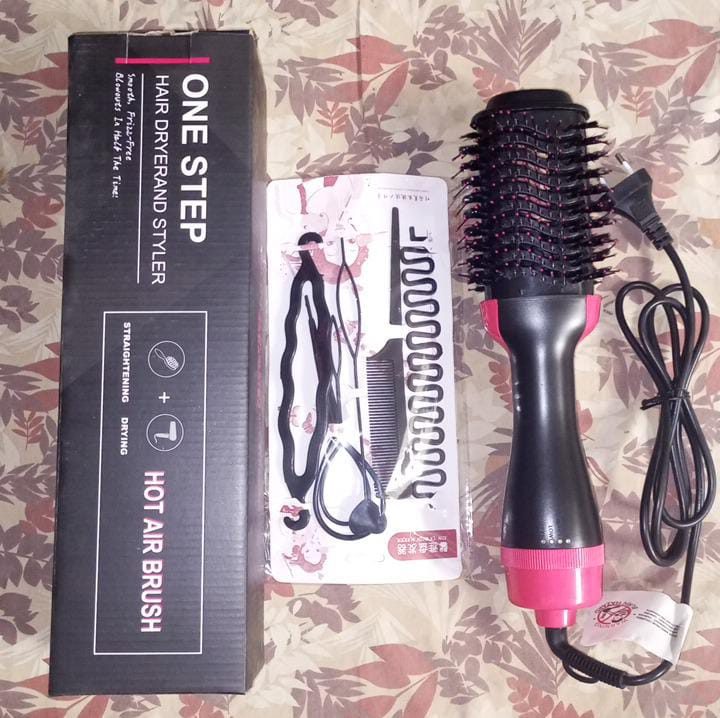 One Step Hair Dryer And Styler Hot Air Brush With Extra Hair Tool Set – Professional Volumizer, Straightener, Curler, And Dryer In One preview 3