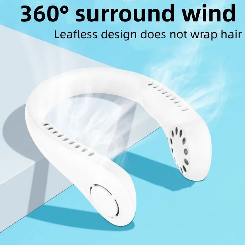 Portable Bladeless Neck Cooler – Hands-Free 360° Airflow USB Rechargeable Neck Fan for Indoor & Outdoor Use ~ 1200 mAh preview 4