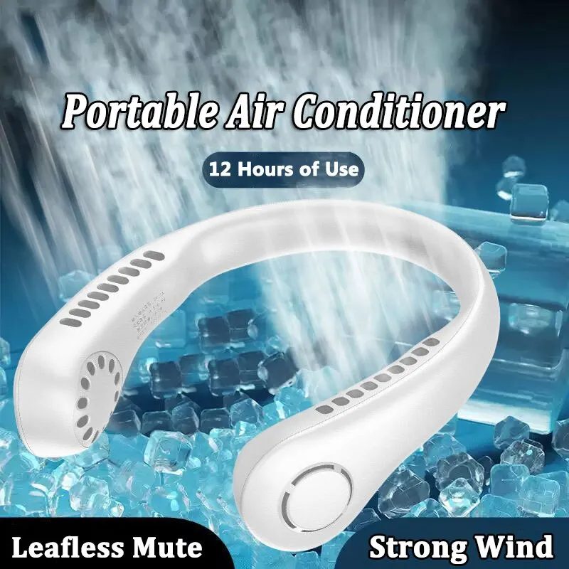 Portable Bladeless Neck Cooler – Hands-Free 360° Airflow USB Rechargeable Neck Fan for Indoor & Outdoor Use ~ 1200 mAh preview 3
