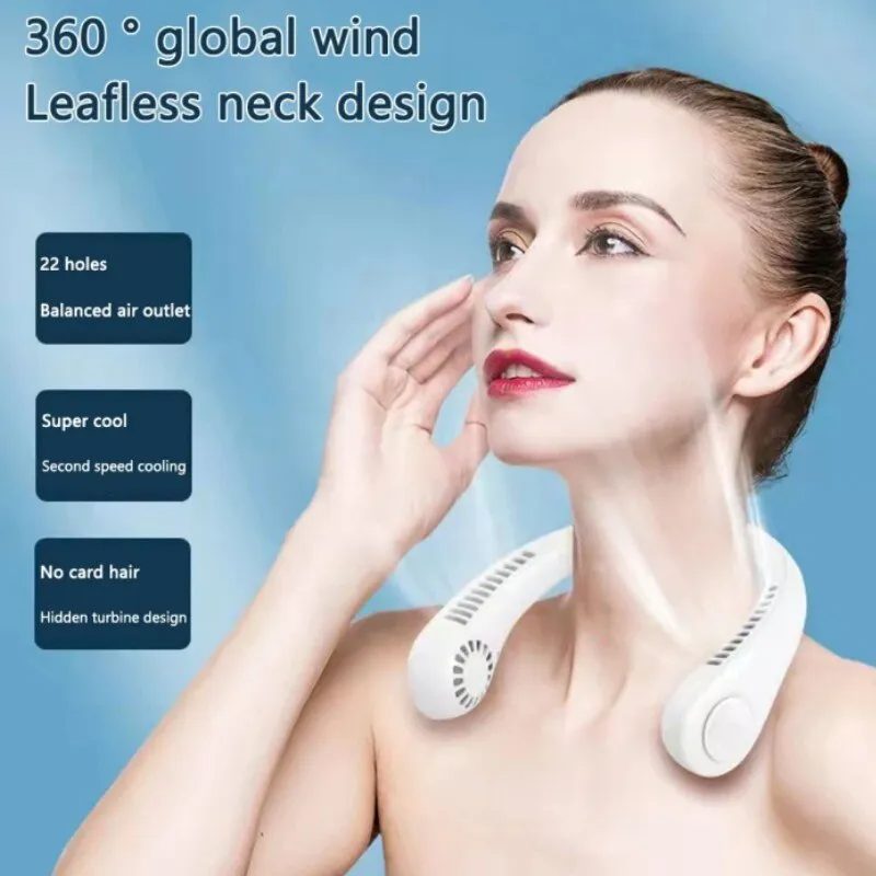 Portable Bladeless Neck Cooler – Hands-Free 360° Airflow USB Rechargeable Neck Fan for Indoor & Outdoor Use ~ 1200 mAh preview 5