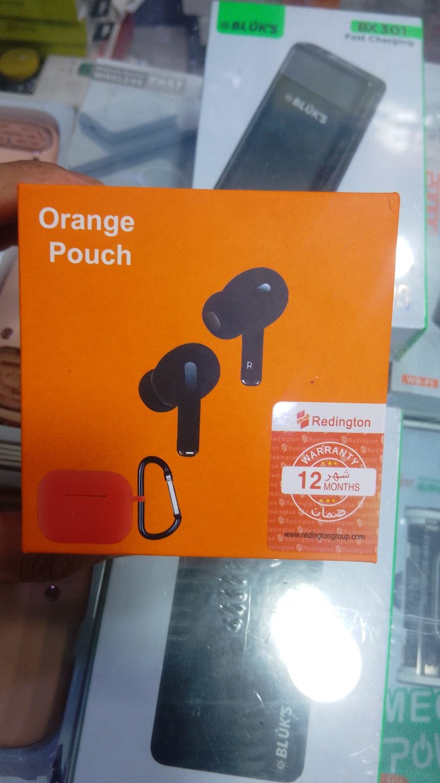 Pro 2 Wireless Earbuds with Orange Protective Silicon Case – True Wireless Bluetooth Earphones preview 2