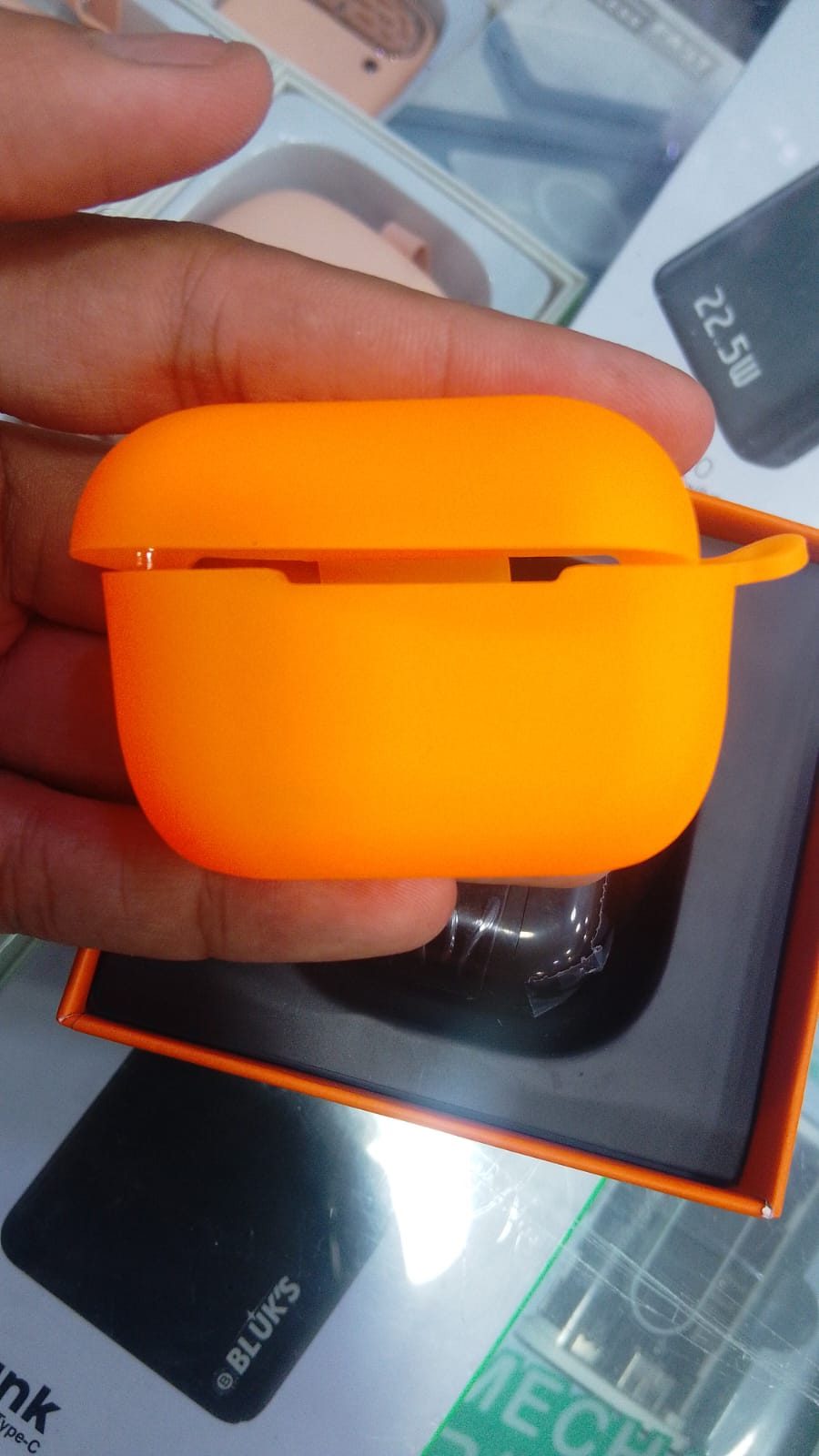 Pro 2 Wireless Earbuds with Orange Protective Silicon Case – True Wireless Bluetooth Earphones preview 3