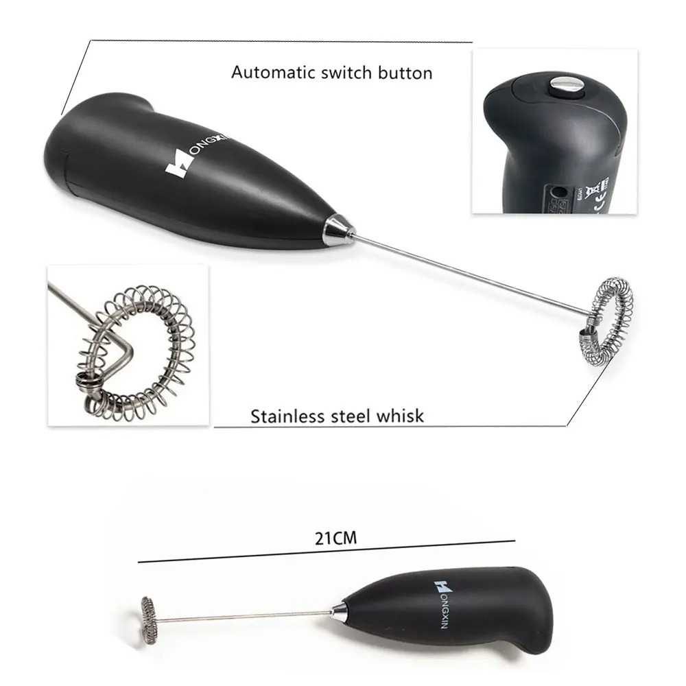 Milk Frother Handheld Mini Electric Foamer Coffee Maker Egg Beater for Cappuccino Stirrer Portable Blender Kitchen Whisk Tools preview 3