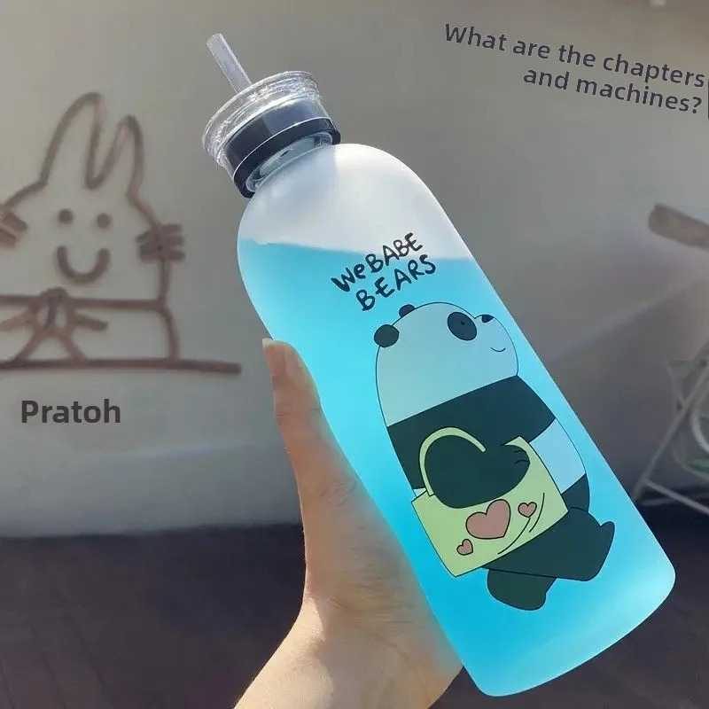 Plastic Straw Cup Cute Summer Water Bottle High Aesthetic Value Big Fat Cup Household Goods Water Pot preview 4